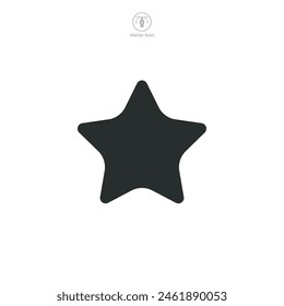 Icono de estrella Ilustración vectorial aislada sobre fondo blanco