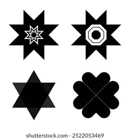 Icono y símbolo de estrella. Icono lineal de Vector.
