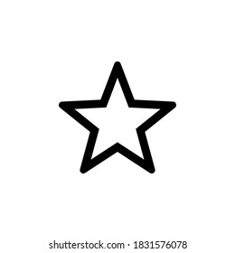 símbolo de icono de estrella vector en fondo blanco