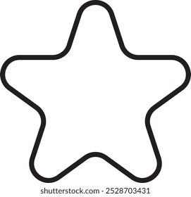 Star icon. Star symbol. Vector star. Outline star.