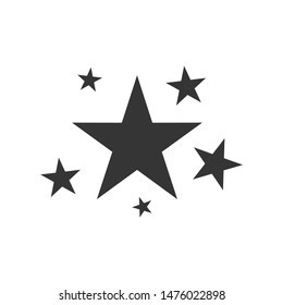 Star icon template color editable. Star symbol vector sign isolated on white background.