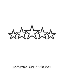 Star icon template color editable. Star symbol vector sign isolated on white background.
