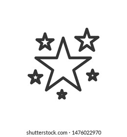 Star icon template color editable. Star symbol vector sign isolated on white background.