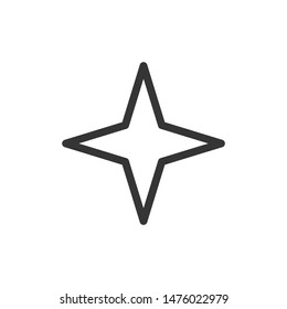 Star icon template color editable. Star symbol vector sign isolated on white background.