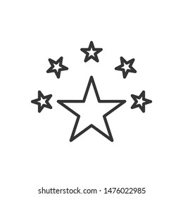 Star icon template color editable. Star symbol vector sign isolated on white background.