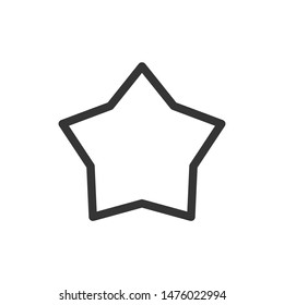 Star icon template color editable. Star symbol vector sign isolated on white background.