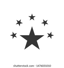 Star icon template color editable. Star symbol vector sign isolated on white background.