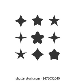 Star icon template color editable. Star symbol vector sign isolated on white background.