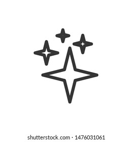 Star icon template color editable. Star symbol vector sign isolated on white background.