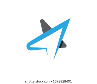 Star icon Template vector illustration design