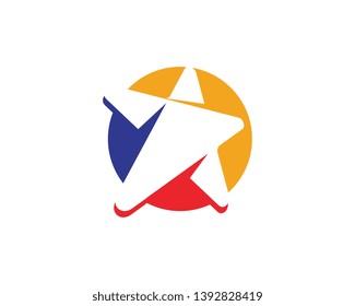 Star icon Template vector illustration design