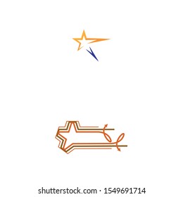 Star icon Template vector illustration design