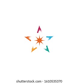 Star icon Template vector illustration design