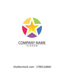 Icono de estrella Diseño de ilustración vectorial de plantilla y logotipo