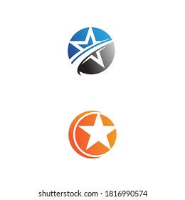 Diseño de ilustración de vector de plantilla de icono de estrella