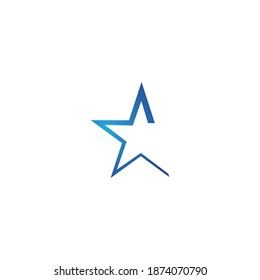 Diseño de ilustración de vector de plantilla de icono de estrella