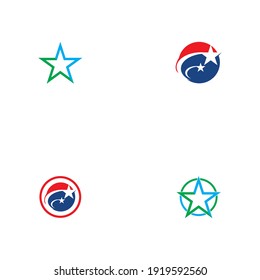 Diseño de ilustración de vector de plantilla de icono de estrella