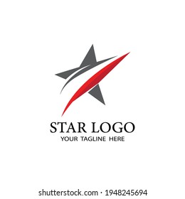 Diseño de ilustración de vector de plantilla de icono de estrella