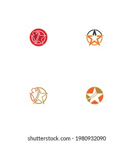 Diseño de ilustración de vector de plantilla de icono de estrella