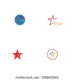 Diseño de ilustración de vector de plantilla de icono de estrella