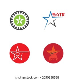 Diseño de ilustración de vector de plantilla de icono de estrella