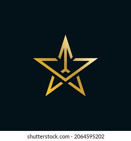 Diseño de ilustración de vector de plantilla de icono de estrella