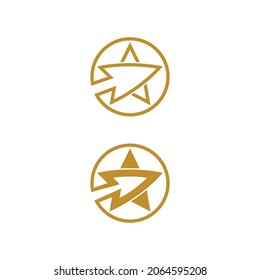 Diseño de ilustración de vector de plantilla de icono de estrella