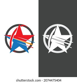Diseño de ilustración de vector de plantilla de icono de estrella