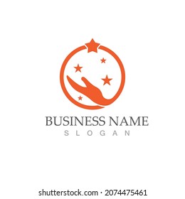 Star icon Template vector illustration design