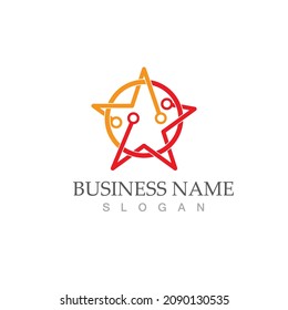 Star icon Template vector illustration design