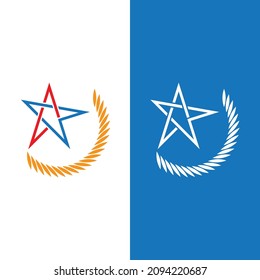 Diseño de ilustración de vector de plantilla de icono de estrella