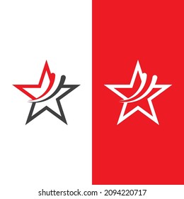 Star icon Template vector illustration design