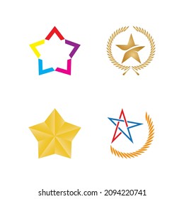 Diseño de ilustración de vector de plantilla de icono de estrella