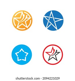 Star icon Template vector illustration design