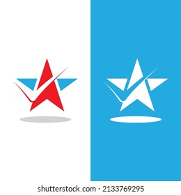 Diseño de ilustración de vector de plantilla de icono de estrella