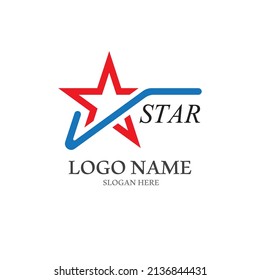 Diseño de ilustración de vector de plantilla de icono de estrella