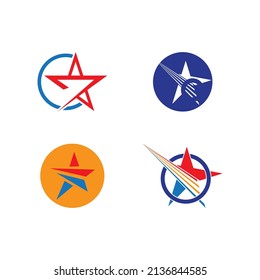 Diseño de ilustración de vector de plantilla de icono de estrella