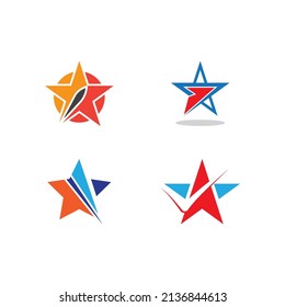 Diseño de ilustración de vector de plantilla de icono de estrella