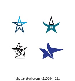 Diseño de ilustración de vector de plantilla de icono de estrella