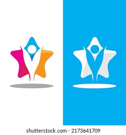 Star icon template vector illustration design