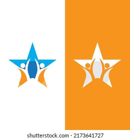 Diseño de ilustración vectorial de plantilla de icono de estrella