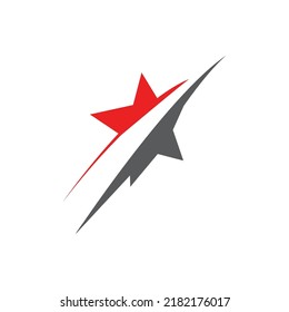 Diseño de ilustración de vector de plantilla de icono de estrella