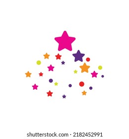 Diseño de ilustración de vector de plantilla de icono de estrella