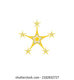 Diseño de ilustración vectorial de plantilla de icono de estrella