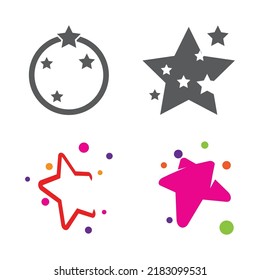 Diseño de ilustración de vector de plantilla de icono de estrella
