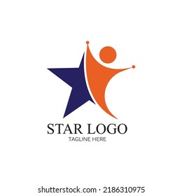 Diseño de ilustración de vector de plantilla de icono de estrella