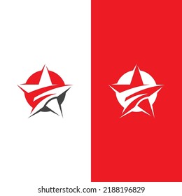 Diseño de ilustración vectorial de plantilla de icono de estrella