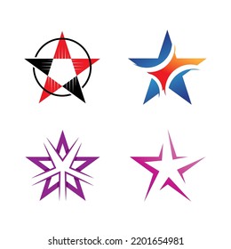 Diseño de ilustración de vector de plantilla de icono de estrella