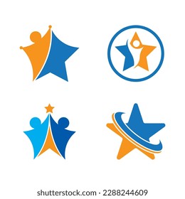 Diseño de ilustración vectorial de plantilla de icono de estrella