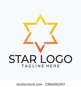 Diseño de ilustración de vector de plantilla de icono de estrella